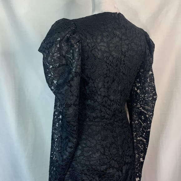 Express Lace Puff Sleeve Fit And Flare Dress- NWT - Picture 9 of 15